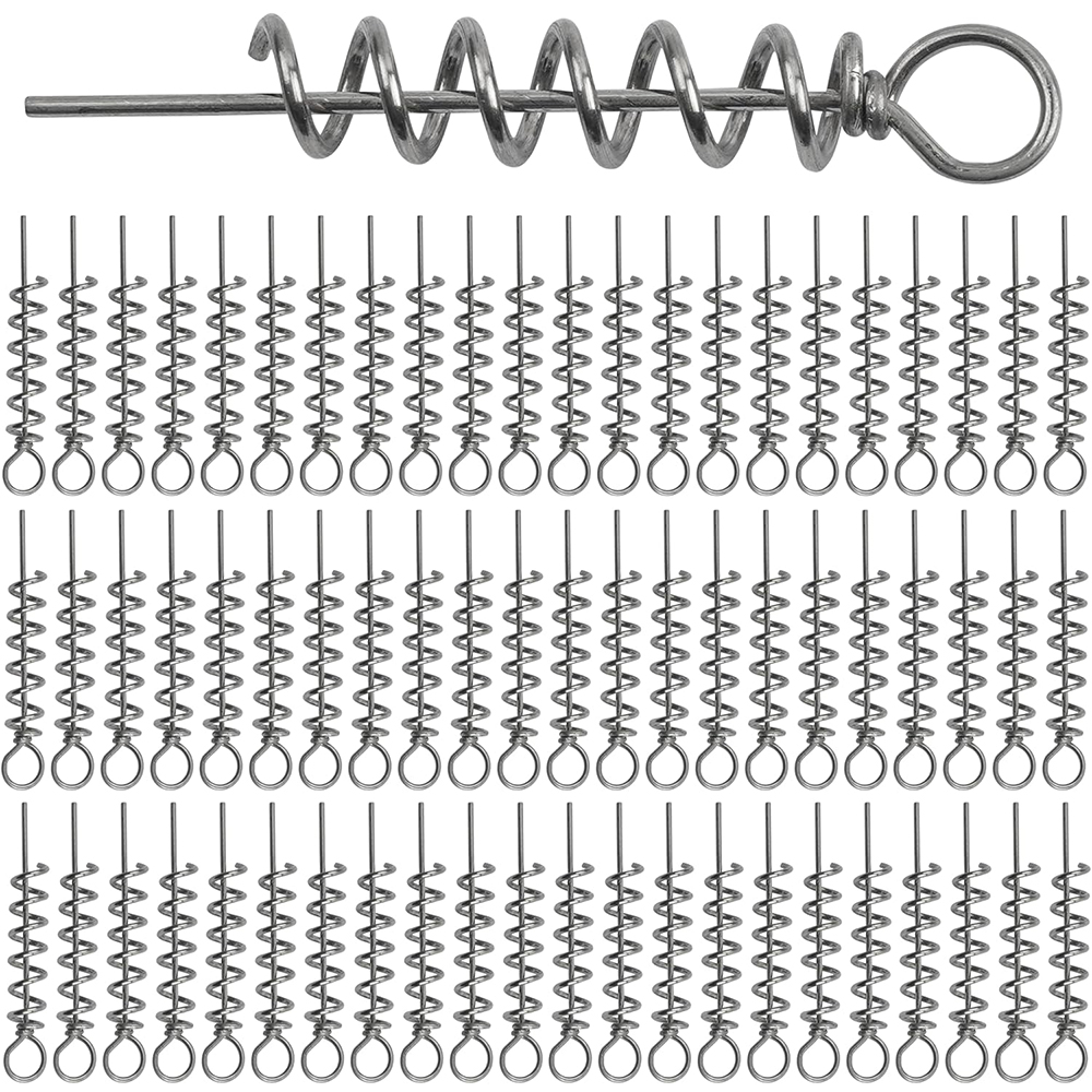 Fishing Hook Box - 50Pcs Spring Twist Lock Fishing Crank