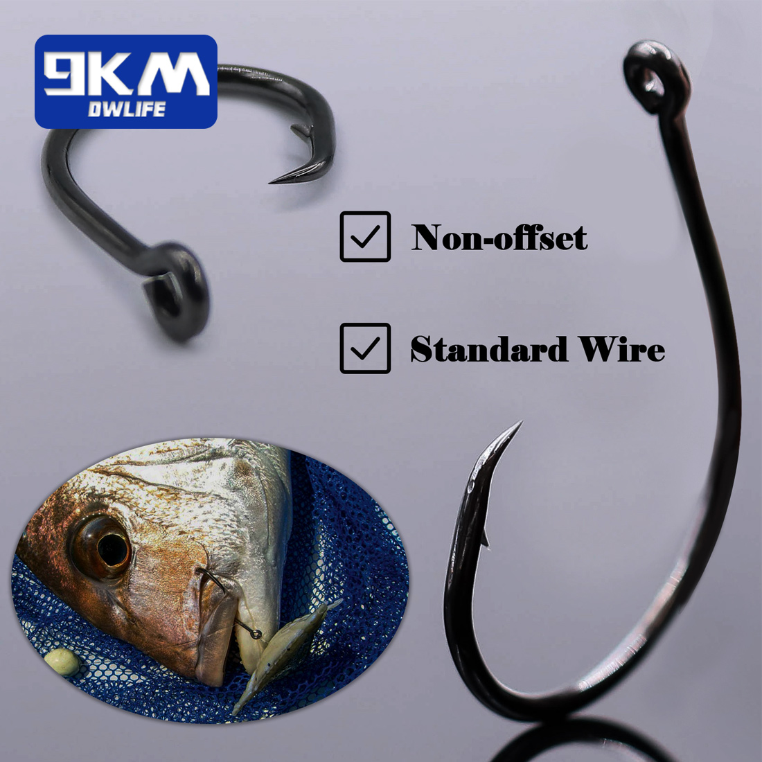 9KM 25-50Pcs Inline Wide Gap C - Fishing Hook Circle บทวิจารณ์และราคา