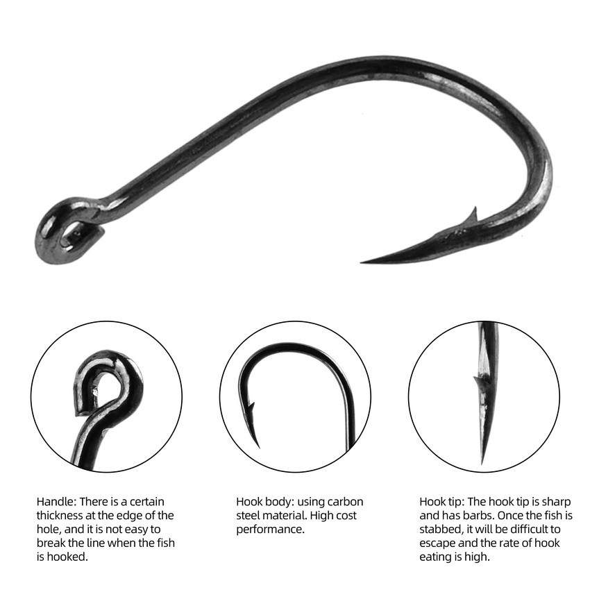100/500pcs Fishing Hooks Set C - Fishing Hook Circle บทวิจารณ์และราคา