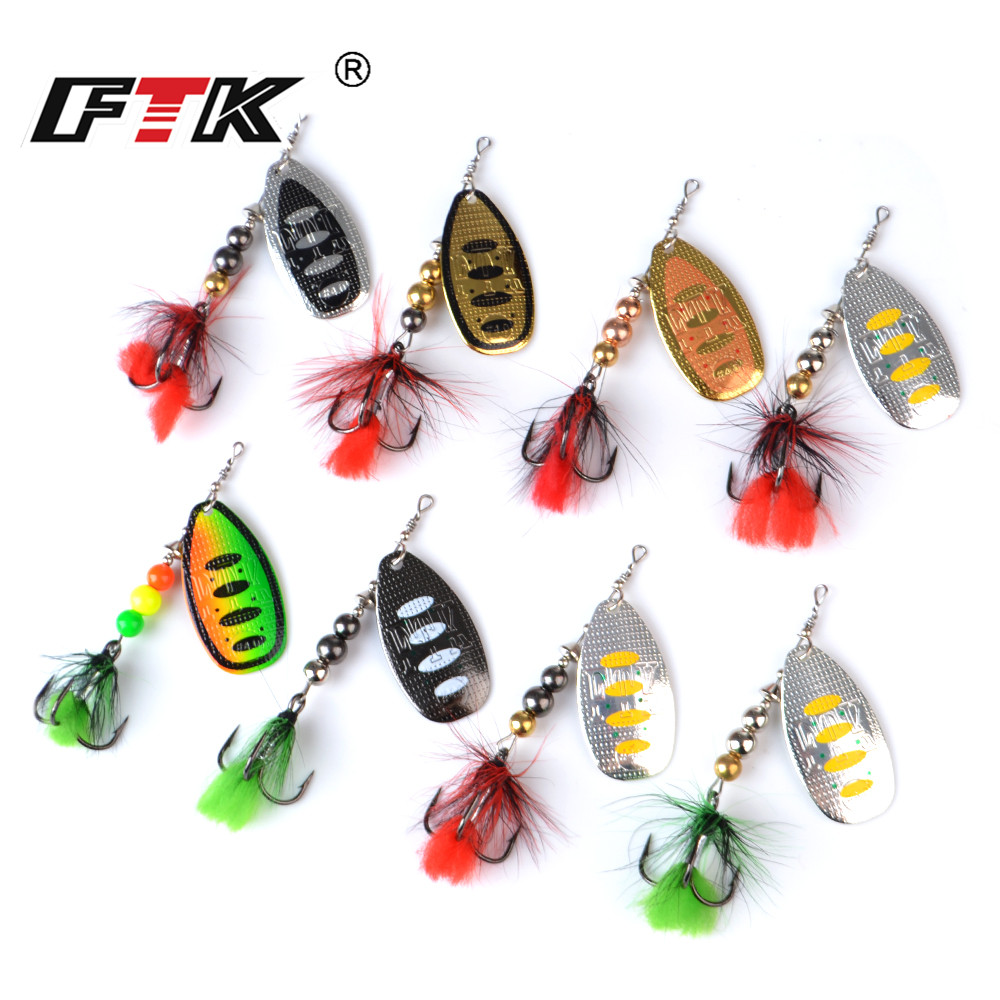 FTK Metal Fishing Lure Spinner - Fishing Hook Treble บทวิจารณ์และราคา