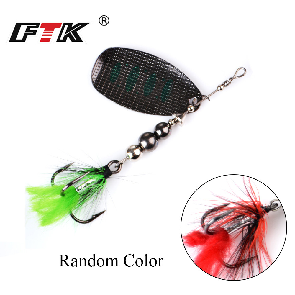 FTK Metal Fishing Lure Spinner - Fishing Hook Treble บทวิจารณ์และราคา