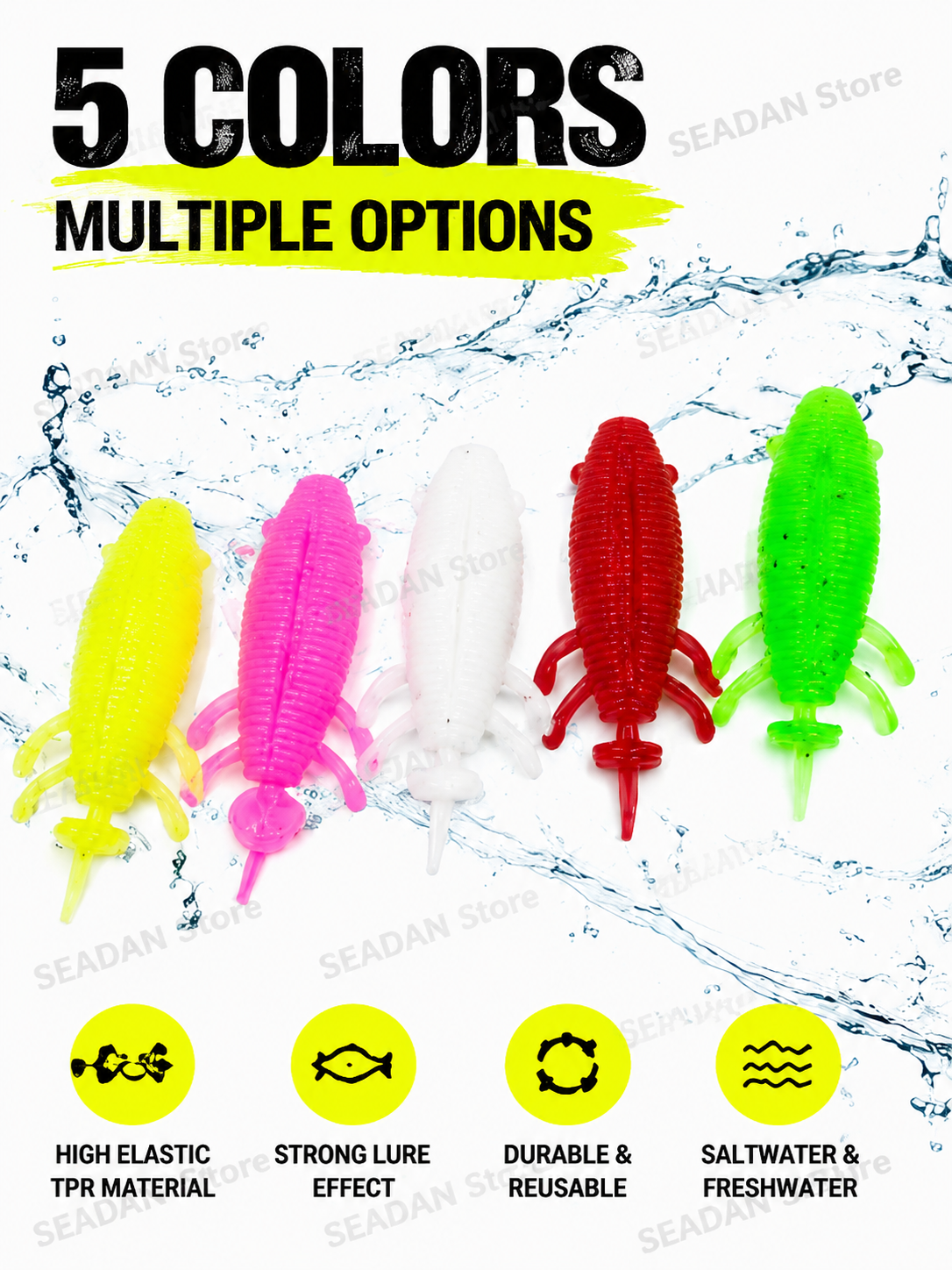 5pcs Floating Soft Frog Lure T - Fishing Hook Weedless บทวิจารณ์และราคา
