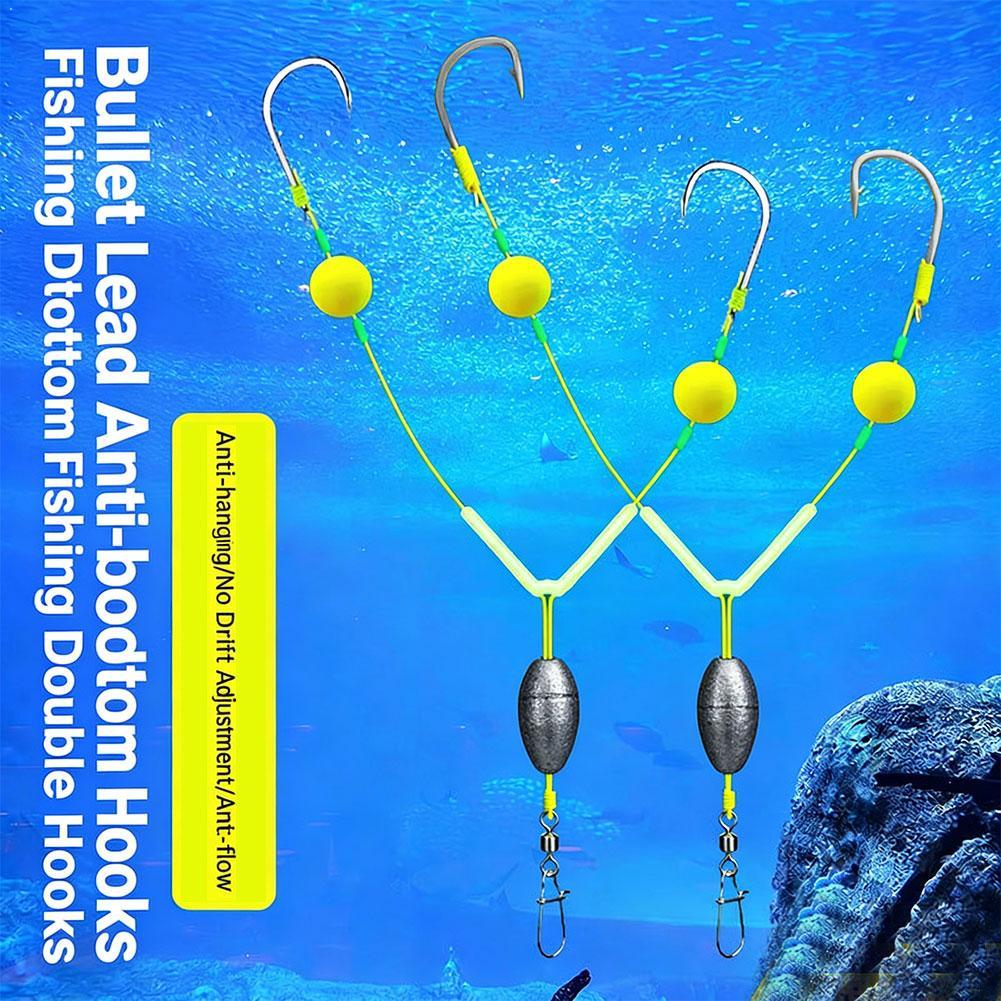 Reverse Off-Bottom Double Hook - Fishing Hook Weedless บทวิจารณ์และราคา