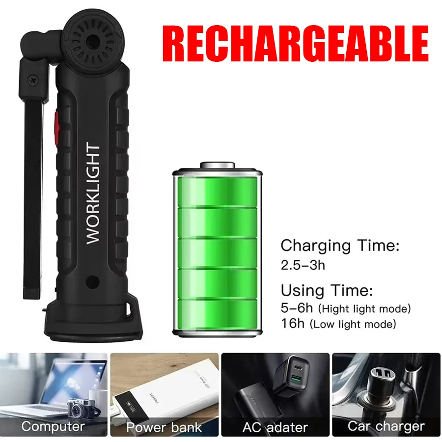 Rechargeable Magnetic Work Lig - Fishing Hook บทวิจารณ์และราคา