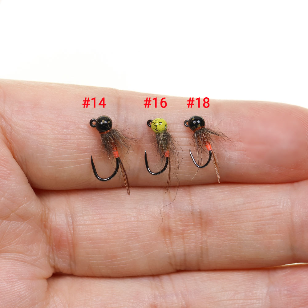 6PCS Jig Tungsten Bead Head Ny - Fishing Hook Barbless บทวิจารณ์และราคา