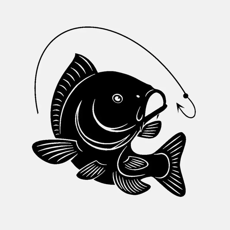 Carp Fishing Hook Decal Decora - Fishing Hook บทวิจารณ์และราคา