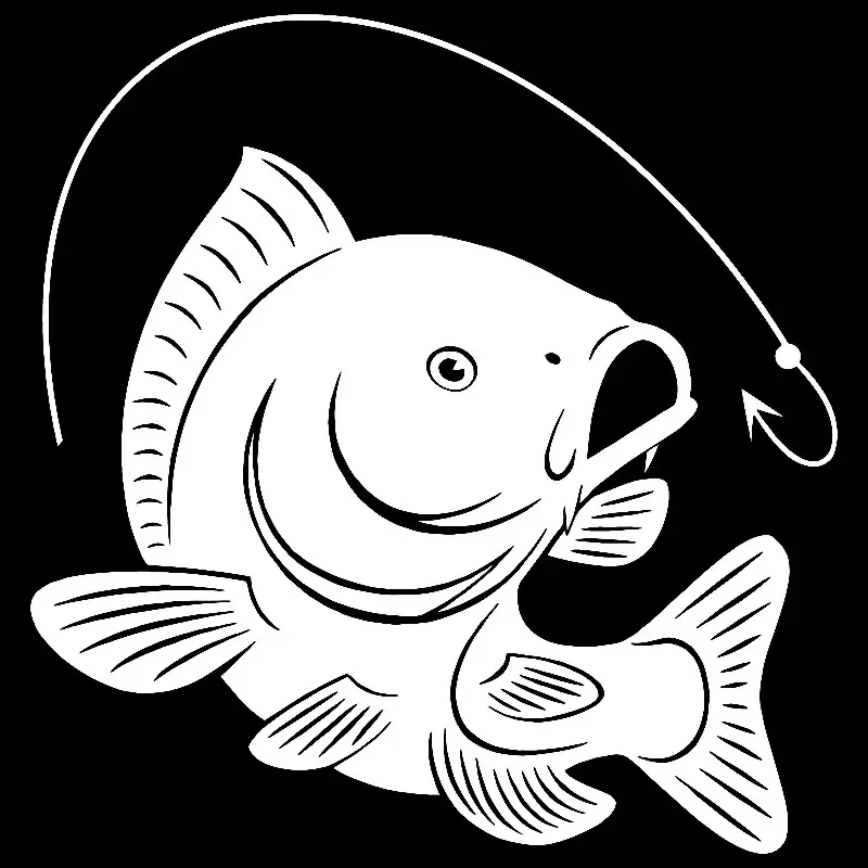 Carp Fishing Hook Decal Decora - Fishing Hook บทวิจารณ์และราคา