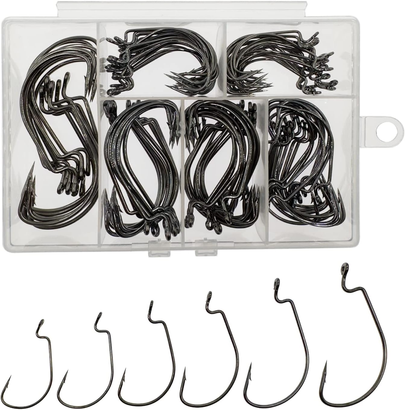 110pcs Bass Fishing Hooks Set, - Fishing Hook Offset บทวิจารณ์และราคา