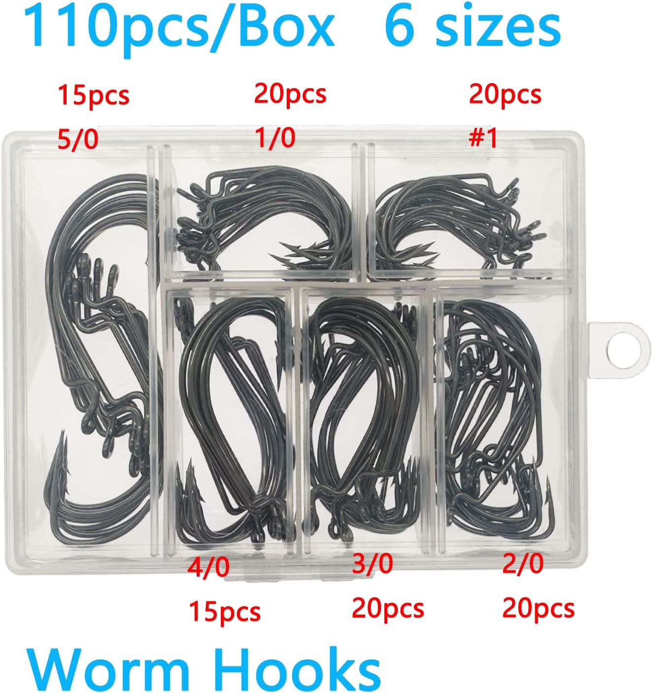 110pcs Bass Fishing Hooks Set, - Fishing Hook Offset บทวิจารณ์และราคา