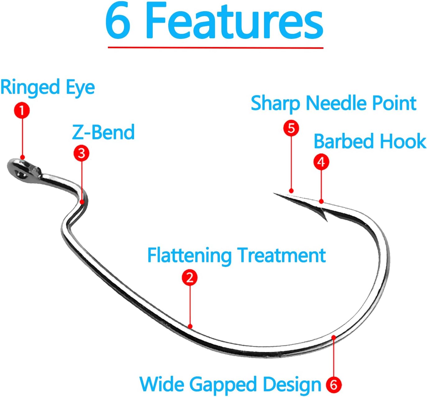 110pcs Bass Fishing Hooks Set, - Fishing Hook Offset บทวิจารณ์และราคา