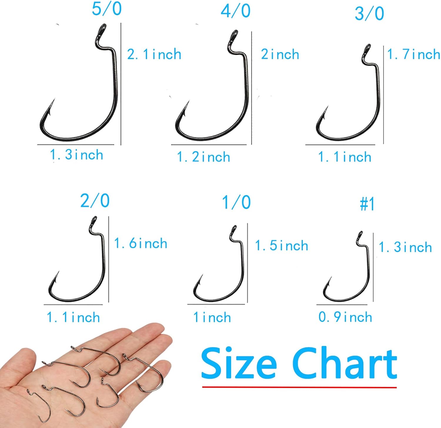 110pcs Bass Fishing Hooks Set, - Fishing Hook Offset บทวิจารณ์และราคา