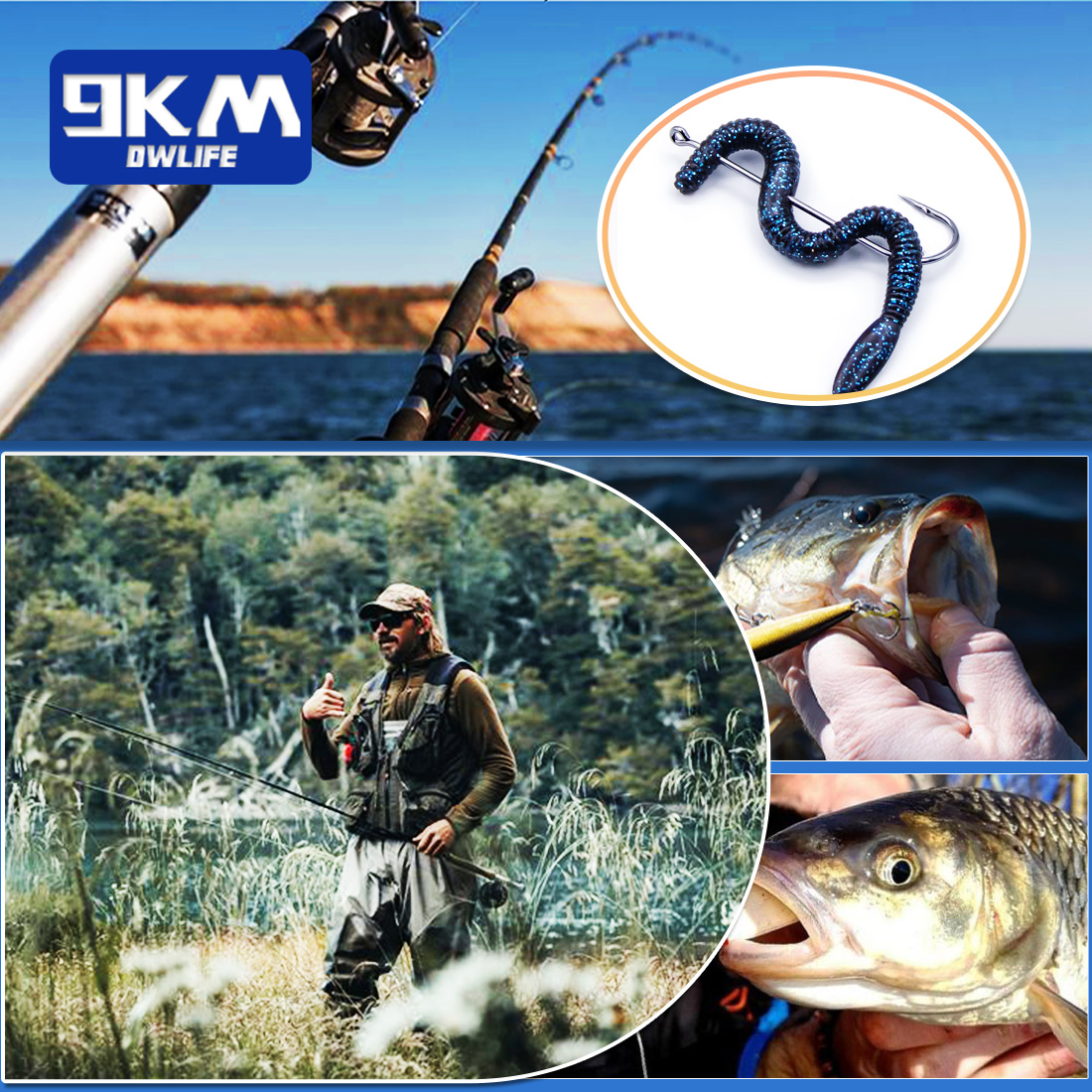 Fishing Hooks Long Shank Hooks - Fishing Hook Offset บทวิจารณ์และราคา