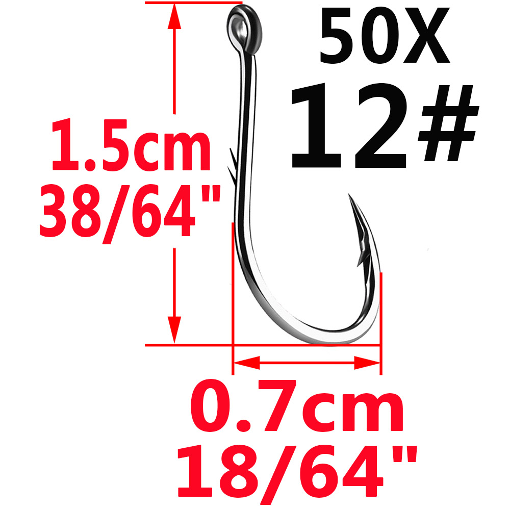 50pcs Iseama Circle Carp Eyed  - Fishing Hook Circle บทวิจารณ์และราคา