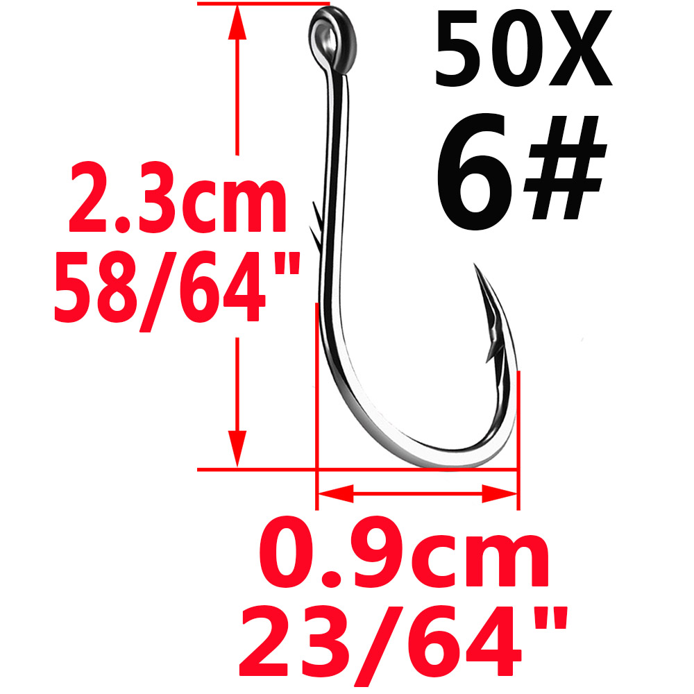 50pcs Iseama Circle Carp Eyed  - Fishing Hook Circle บทวิจารณ์และราคา