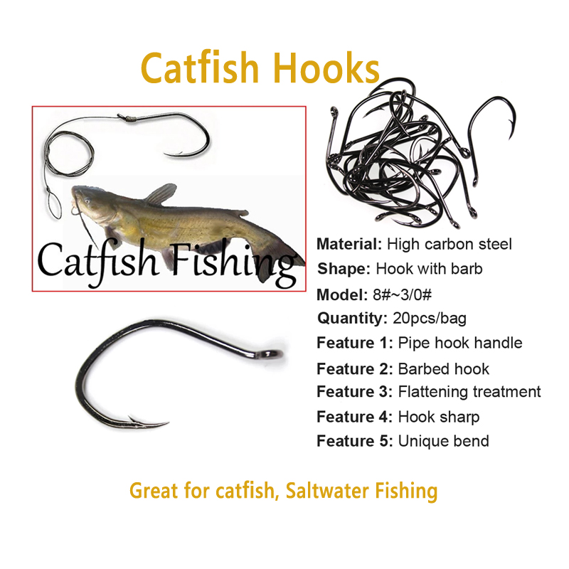 Wifreo 20pcs V Shape Catfish H - Fishing Hook Assortment บทวิจารณ์และราคา