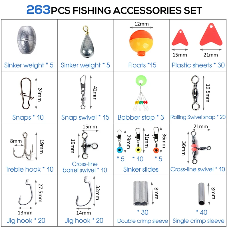 263pcs Outdoor Fishing Accesso - Fishing Hook Jig บทวิจารณ์และราคา