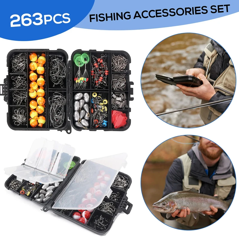 263pcs Outdoor Fishing Accesso - Fishing Hook Jig บทวิจารณ์และราคา
