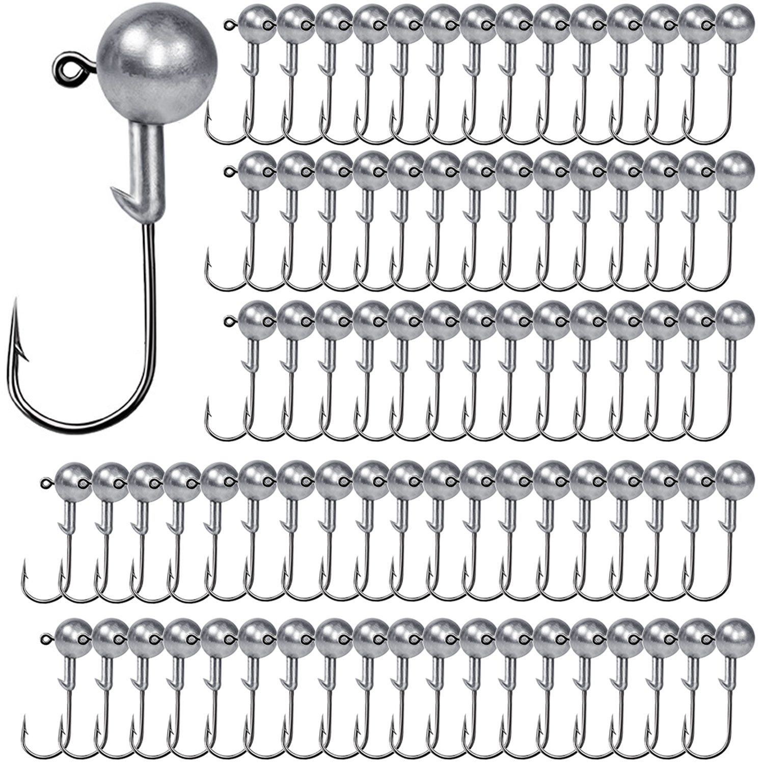 100PCS Fishing Hooks Lead Jig  - Fishing Hook Offset บทวิจารณ์และราคา