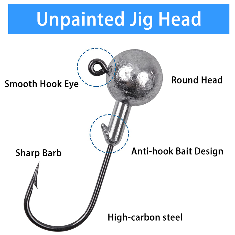 100PCS Fishing Hooks Lead Jig  - Fishing Hook Offset บทวิจารณ์และราคา