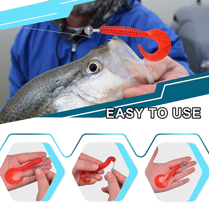 100PCS Fishing Hooks Lead Jig  - Fishing Hook Offset บทวิจารณ์และราคา