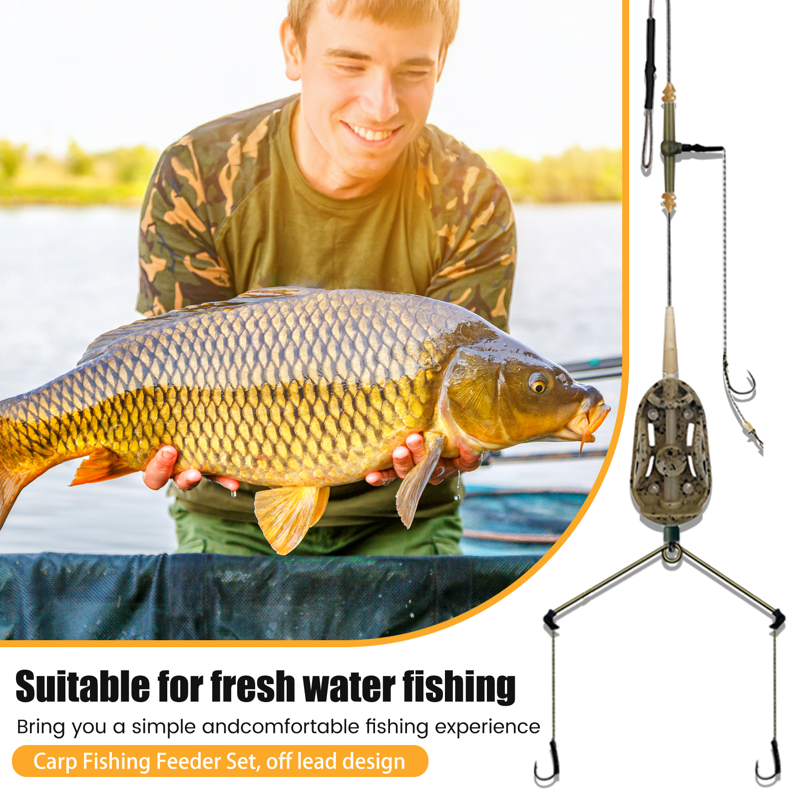 3 Hook Pre-tied Carp Hair Rigs - Fishing Hook Assortment บทวิจารณ์และราคา
