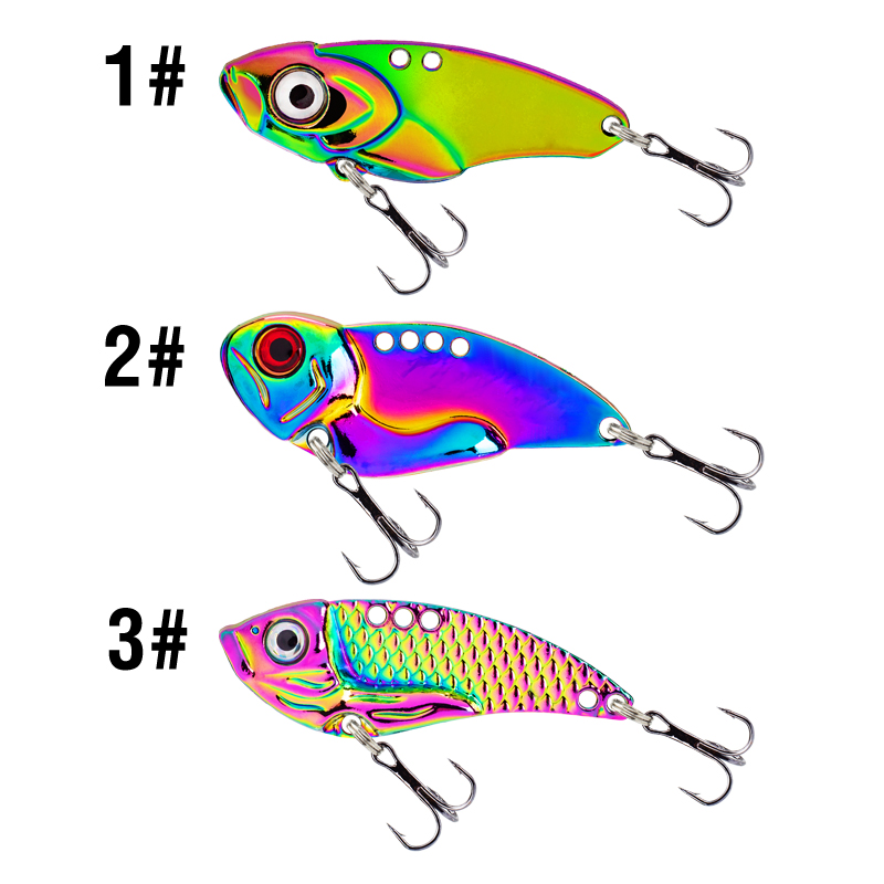 3PCS Metal Colorful VIB Lure 5 - Fishing Hook Treble บทวิจารณ์และราคา