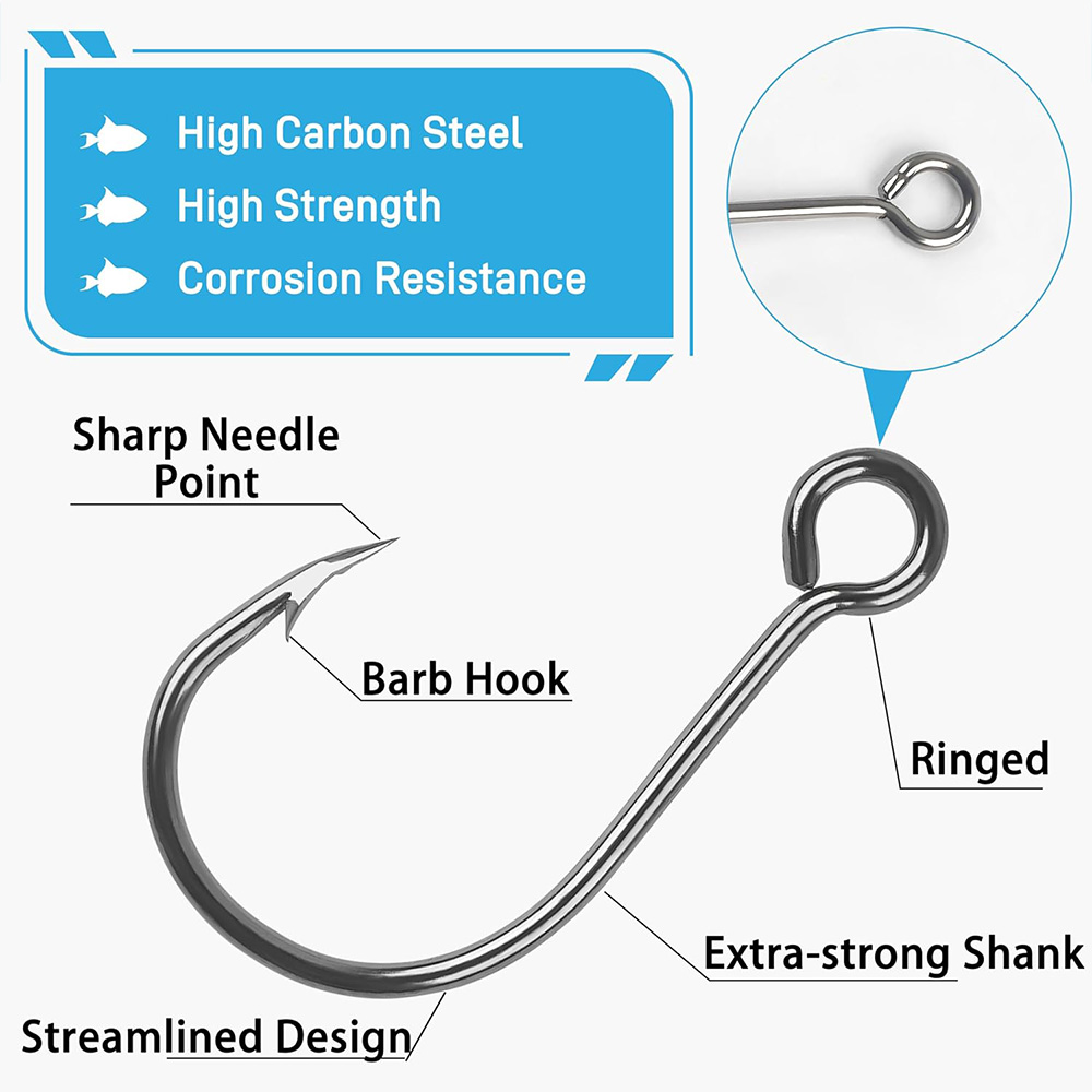 70Pcs Fishing Inline Single Ho - Fishing Hook Circle บทวิจารณ์และราคา
