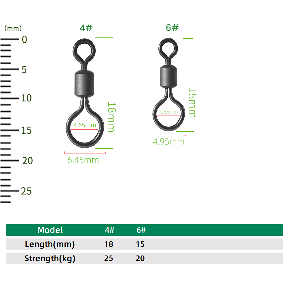 100pcs Carp Fishing Swivel Big - Fishing Hook Size บทวิจารณ์และราคา