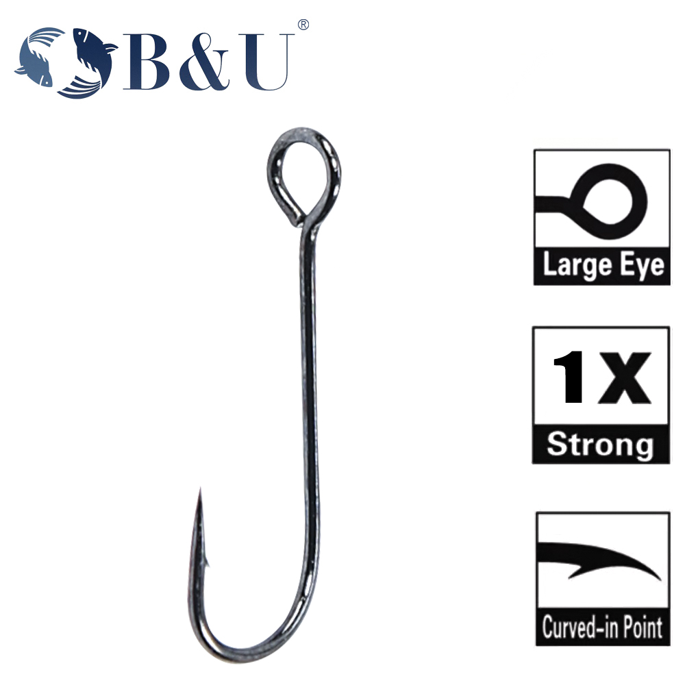 B&U 20pcs Fishing hook big eye - Fishing Hook Offset บทวิจารณ์และราคา