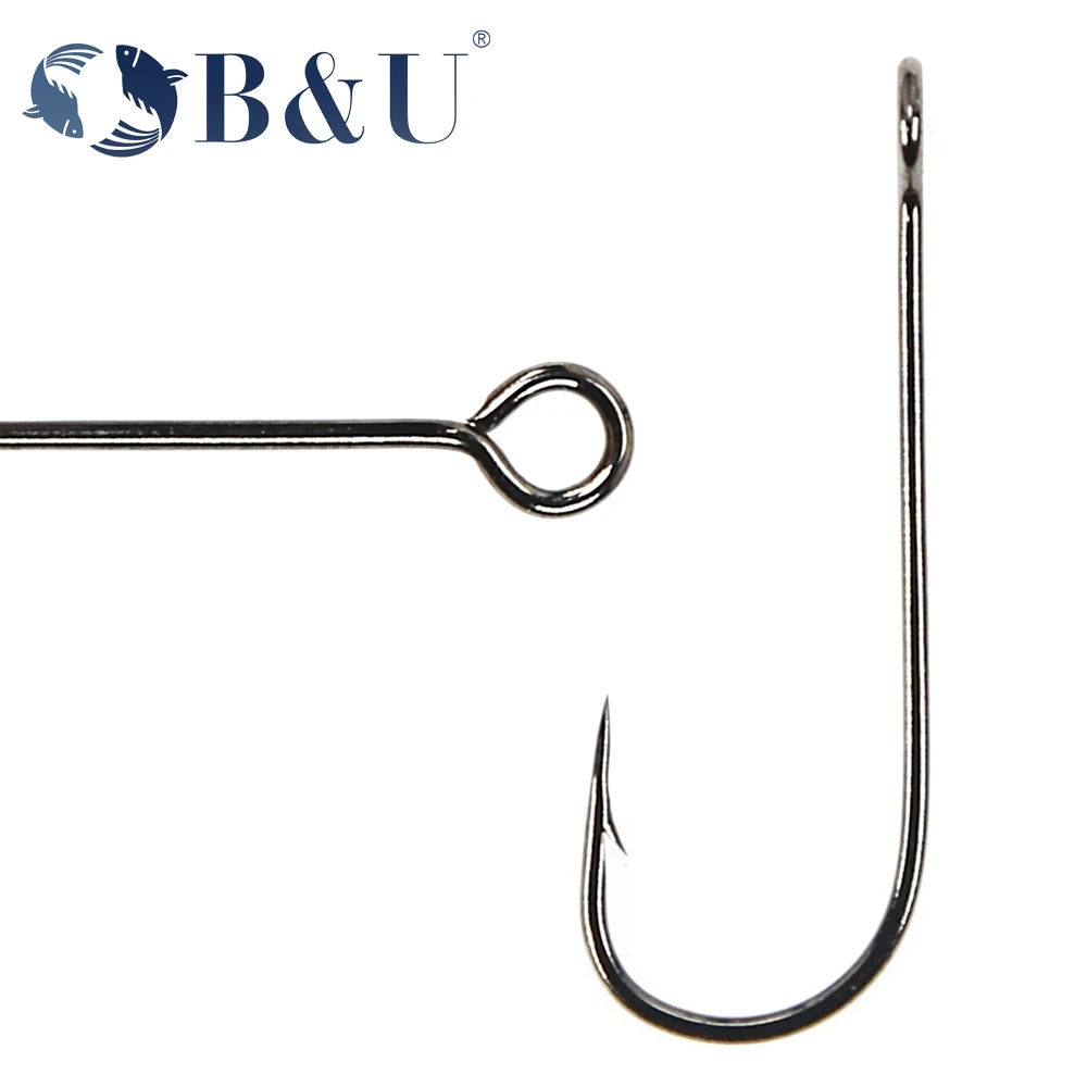 B&U 20pcs Fishing hook big eye - Fishing Hook Offset บทวิจารณ์และราคา