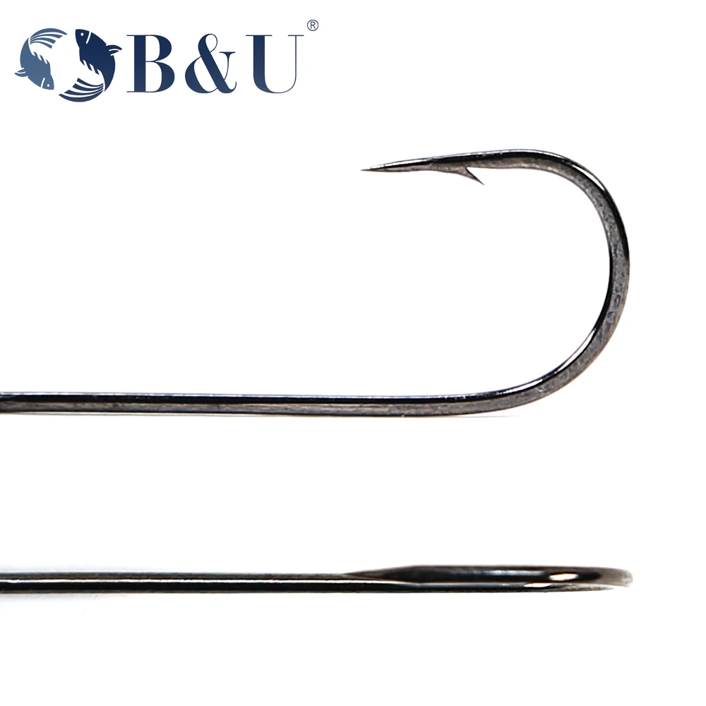 B&U 20pcs Fishing hook big eye - Fishing Hook Offset บทวิจารณ์และราคา