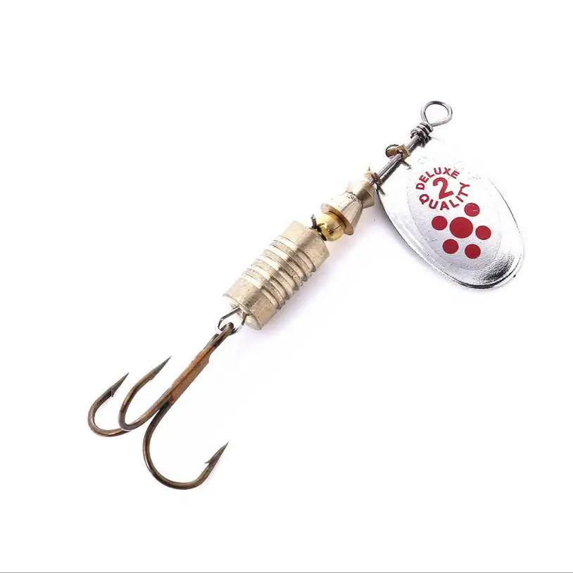 1PCS Metal Plating Spinner Bai - Fishing Hook Treble บทวิจารณ์และราคา
