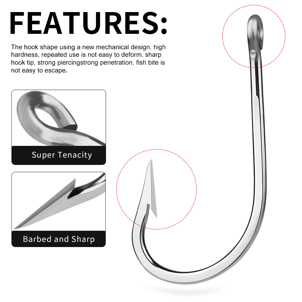 PROBEROS 5pcs Stainless Steel  - Fishing Hook Circle บทวิจารณ์และราคา