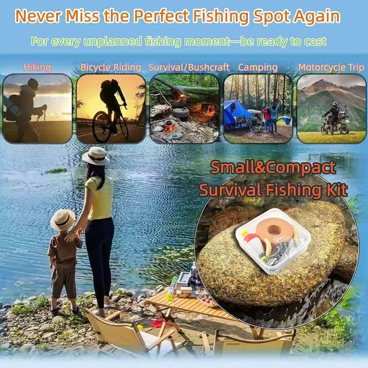 Portable Emergency Fishing Gea - Fishing Hook Box บทวิจารณ์และราคา