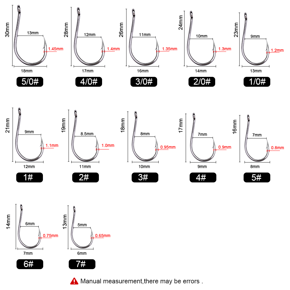 FTK 50-100Pcs/Box Fishing Hook - Fishing Hook Circle บทวิจารณ์และราคา