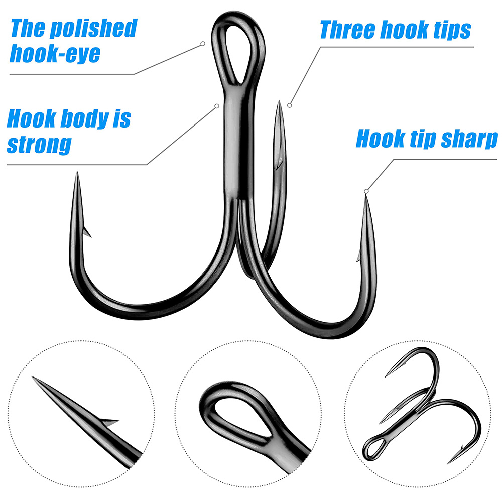 Huge Treble Hooks 4X Strong 1# - Fishing Hook Offset บทวิจารณ์และราคา