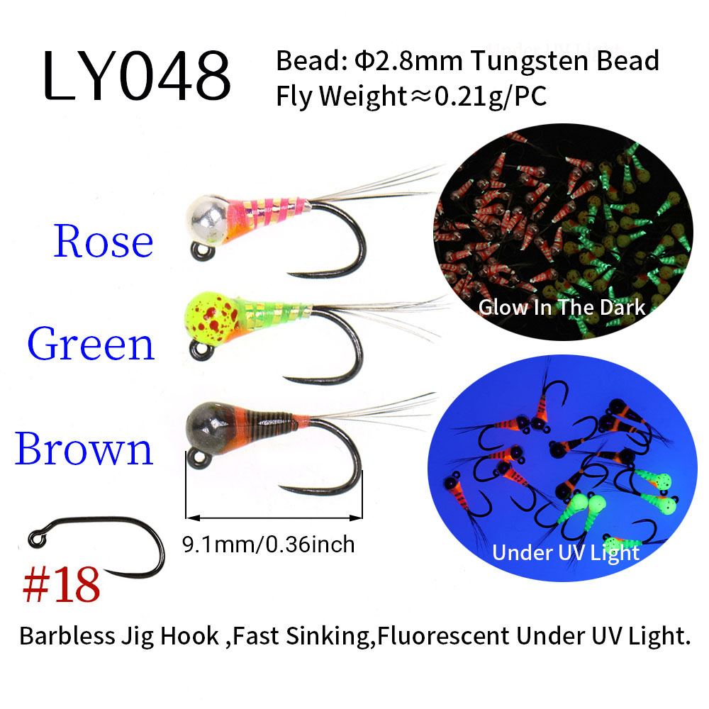 6PCS Fast Sinking Perdigon Eur - Fishing Hook Barbless บทวิจารณ์และราคา