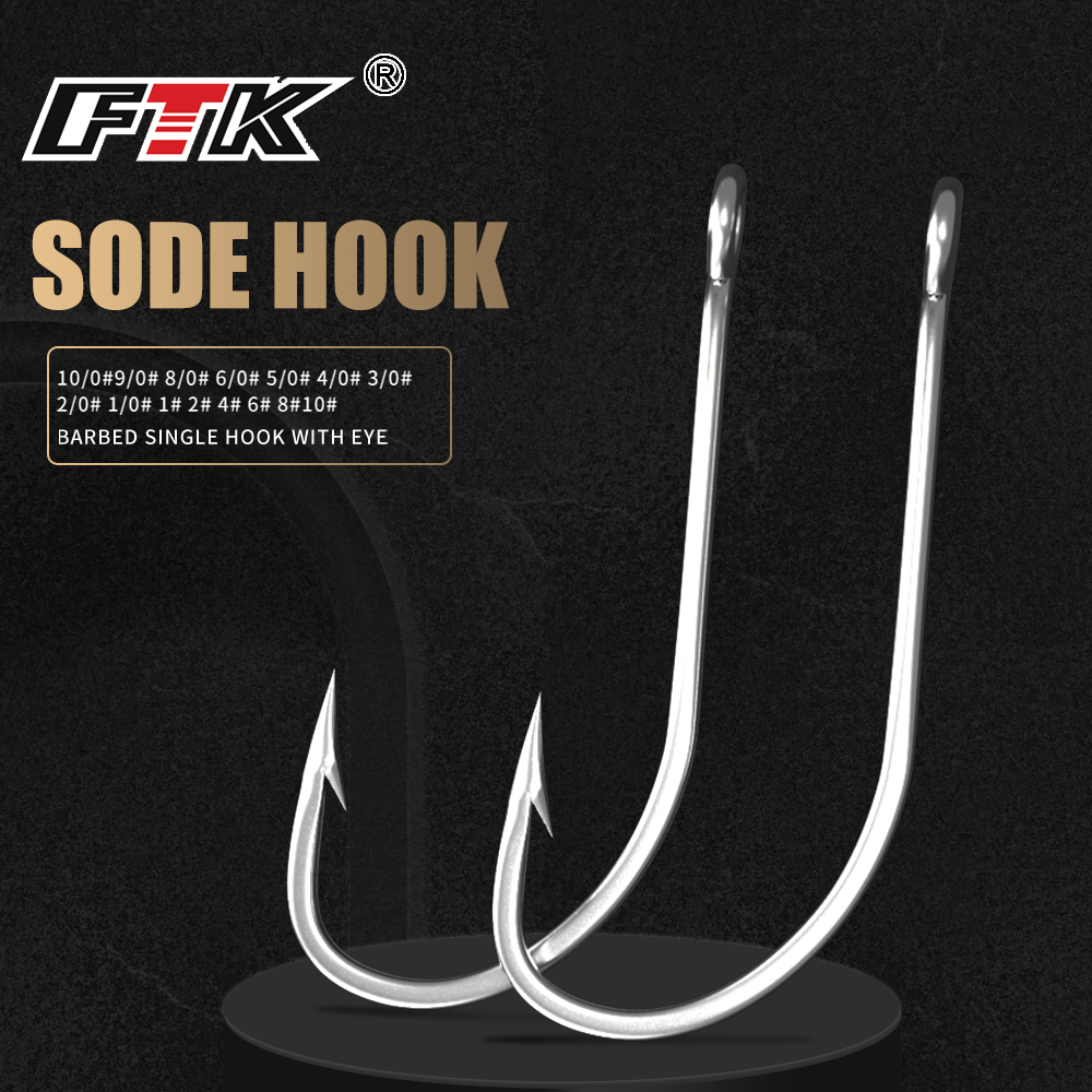 FTK Fishing Hooks 1-10#50PCS 1 - Fishing Hook Offset บทวิจารณ์และราคา