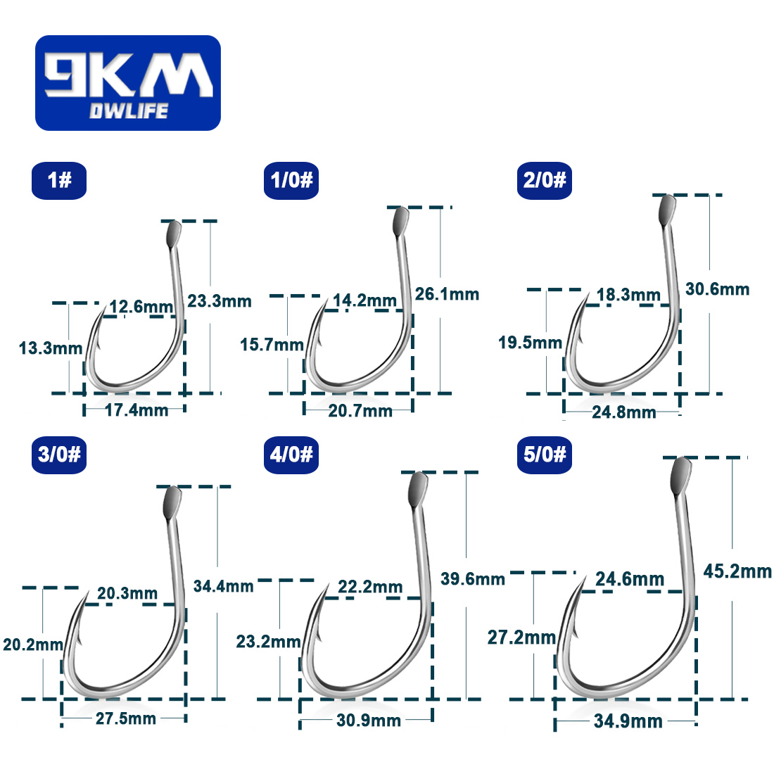 9KM Live Bait Hooks Saltwater  - Fishing Hook Circle บทวิจารณ์และราคา