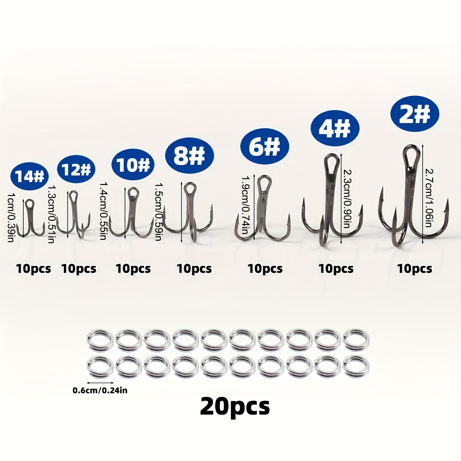 90pcs/set The lure triple-hook - Fishing Hook Assortment บทวิจารณ์และราคา