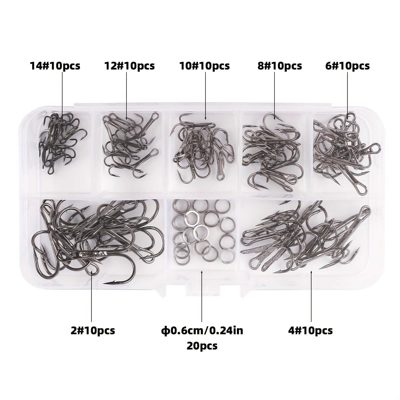 90pcs/set The lure triple-hook - Fishing Hook Assortment บทวิจารณ์และราคา
