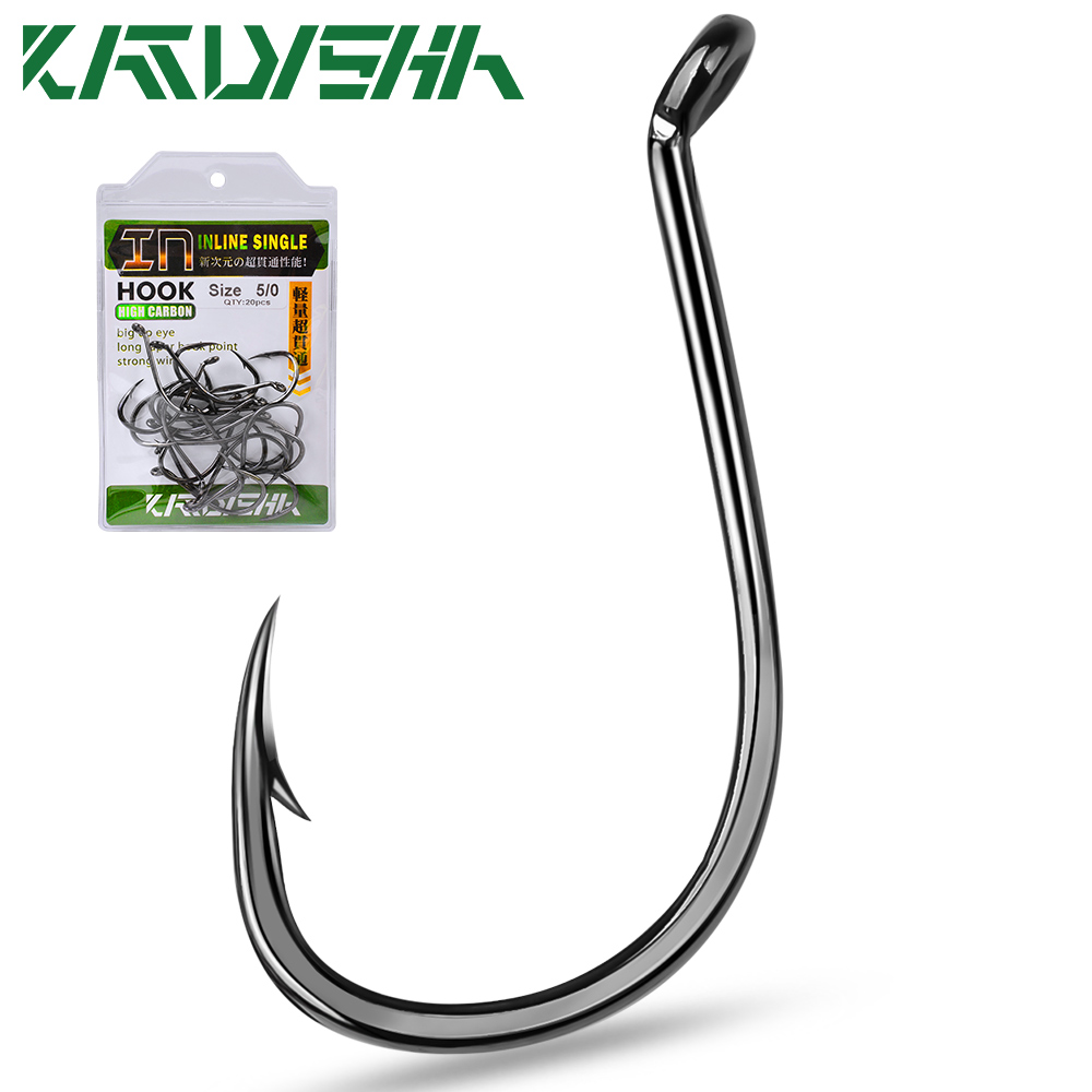 KATYUSHA  100PCS J Hooks 1/0-2 - Fishing Hook Offset บทวิจารณ์และราคา