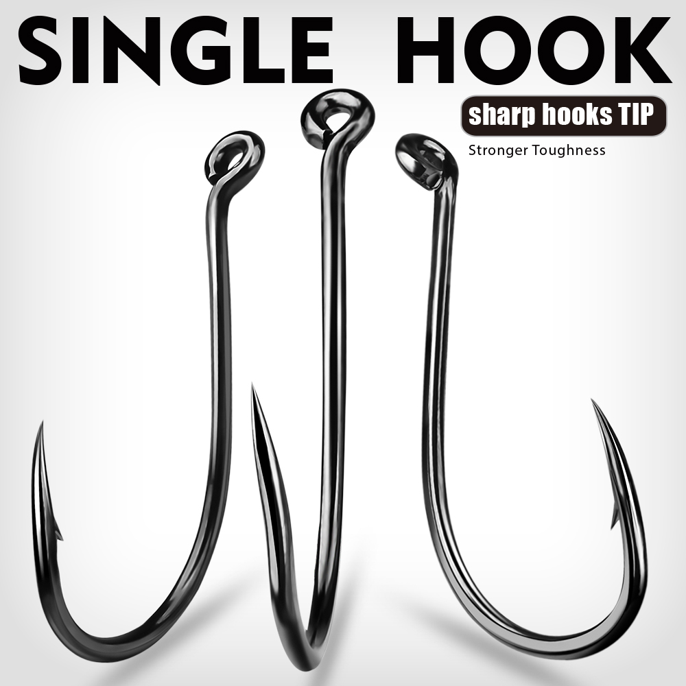 KATYUSHA  100PCS J Hooks 1/0-2 - Fishing Hook Offset บทวิจารณ์และราคา