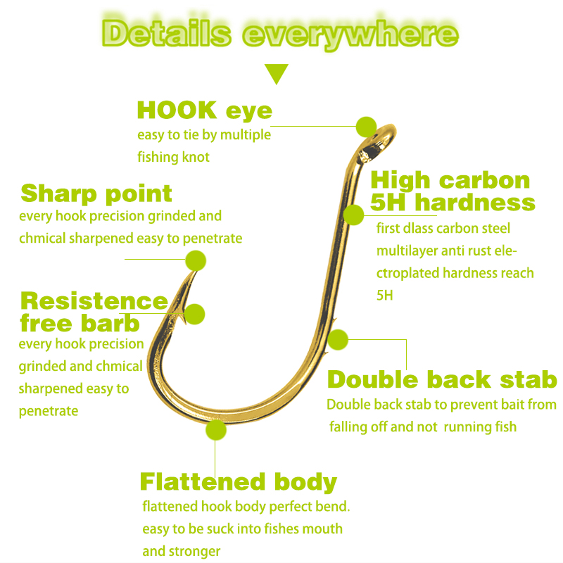 50pcs Fishing Octopus Hooks, S - Fishing Hook Circle บทวิจารณ์และราคา