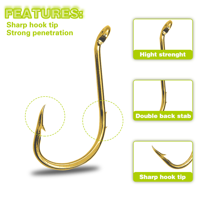50pcs Fishing Octopus Hooks, S - Fishing Hook Circle บทวิจารณ์และราคา