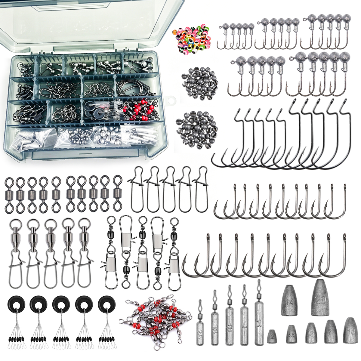 187pcs Fishing Accessories Kit - Fishing Hook Box บทวิจารณ์และราคา